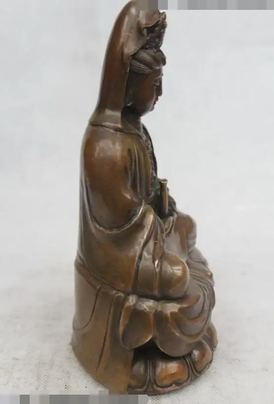 Free shipping S03141 9"Chinese Folk Pure Bronze excellent Lucky Sit Kwan-Yin Statue
Free shipping S03141 9"Chinese Folk Pure Bronze excellent Lucky Sit Kwan-Yin Statue