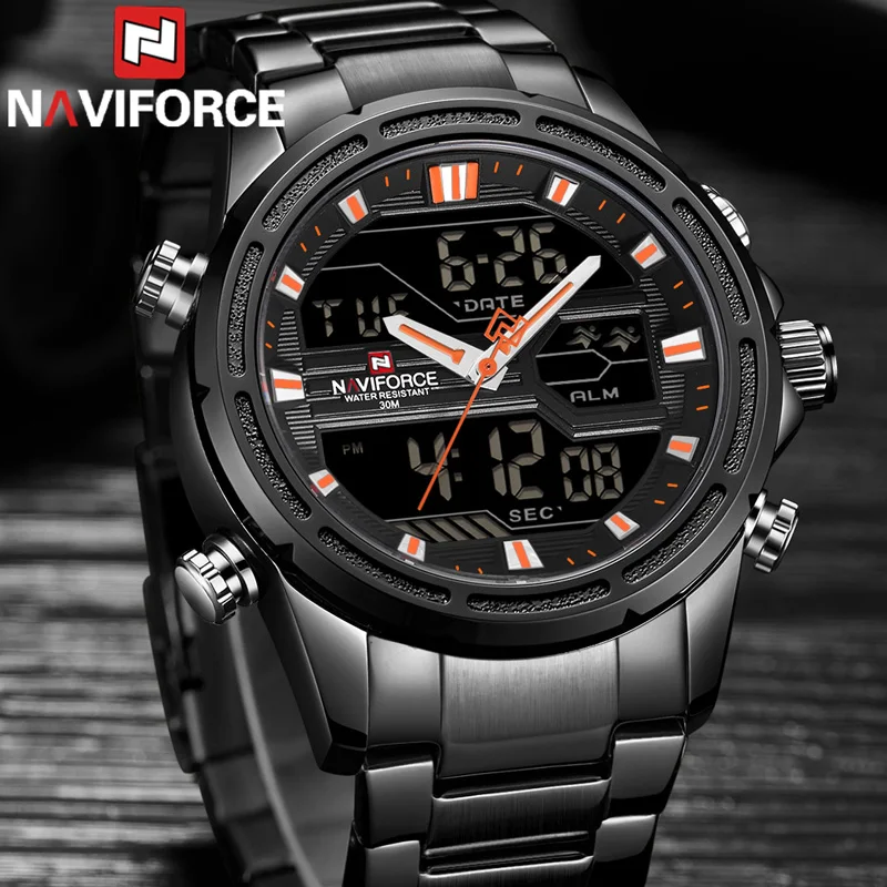 Мужские часы NAVIFORCE от ведущего бренда Роскошные военные водонепроницаемые