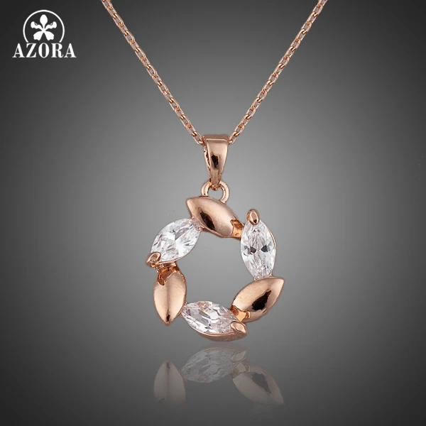 Цепочка с подвеской в виде цветка из розового золота фианитом|necklace a|pendant necklacenecklace