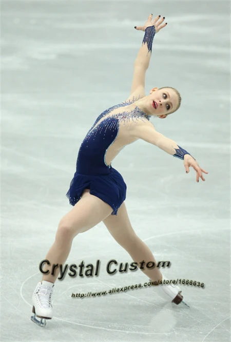 Blue Ice Figure Skating Dress For Kids Fashion New Brand Competition Figure Skating Dresses Crystal Custom DR3627
Blue Ice Figure Skating Dress For Kids Fashion New Brand Competition Figure Skating Dresses Crystal Custom DR3627