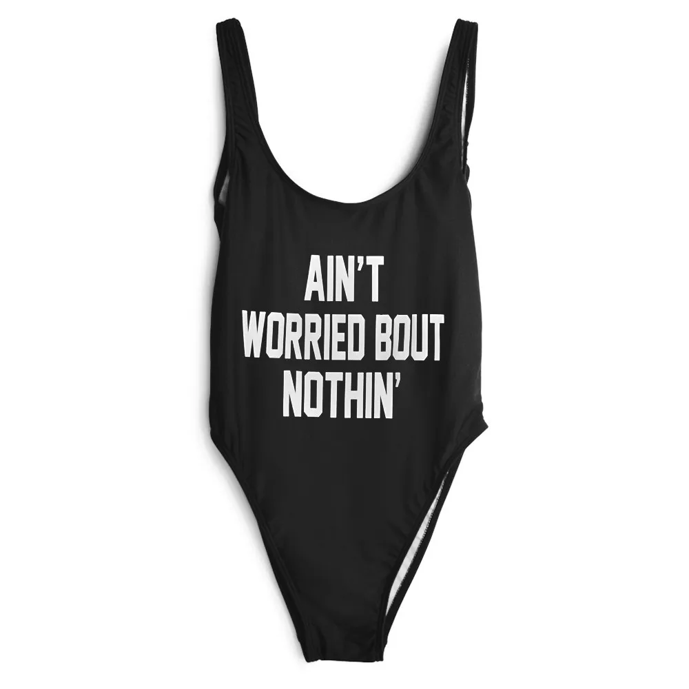 AIN'T WORRIED BOUT NOTHIN' SWIMSUIT Women bodysuit Swimwear sexy one piece swimsuit bathing Swimsuits Jumpsuit Beachwear Customn
AIN'T WORRIED BOUT NOTHIN' SWIMSUIT Women bodysuit Swimwear sexy one piece swimsuit bathing Swimsuits Jumpsuit Beachwear Customn