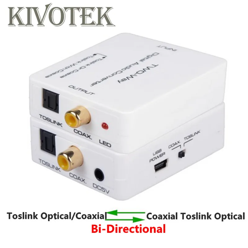 Фото Двунаправленный коаксиальный преобразователь Toslink SPDIF адаптер двухсторонний USB