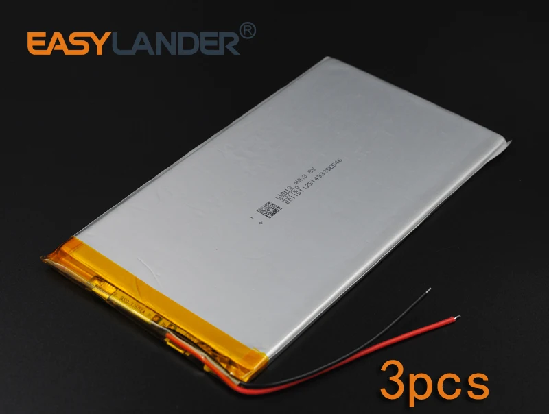 3 шт./лот 3,7 V 5200mAh литий-полимерный литий-ионный аккумулятор для Bluetooth ноутбука планшета ПК электроники лампы безопасности 3377140
3 шт./лот 3,7 V 5200mAh литий-полимерный литий-ионный аккумулятор для Bluetooth ноутбука планшета ПК электроники лампы безопасности 3377140