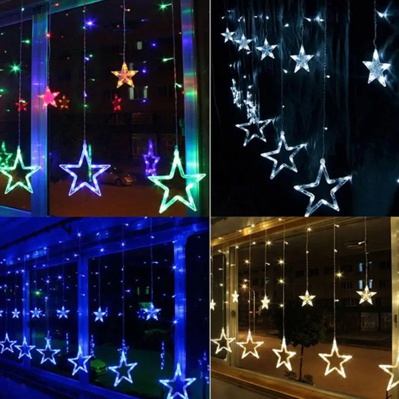 Christmas Lights AC 220V EU Plug Romantic Fairy Star LED Curtain String Lighting For Holiday Wedding Garland Party Decoration
Christmas Lights AC 220V EU Plug Romantic Fairy Star LED Curtain String Lighting For Holiday Wedding Garland Party Decoration