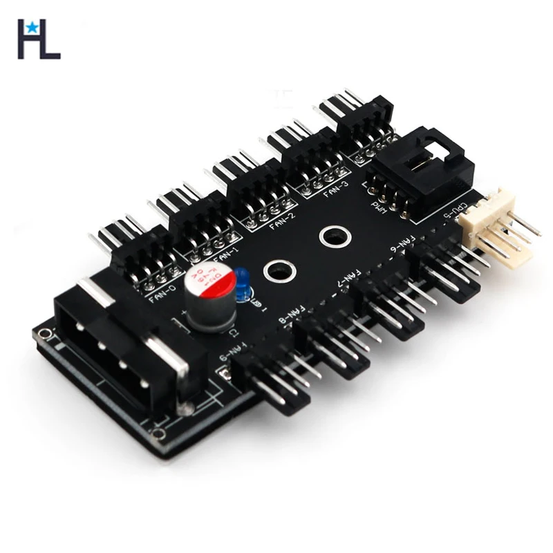 Chassis Fan Hub fan splitter CPU Cooling HUB 10 Port 12V 3Pin/4 Pin PC PWM Fan Hub Controller power from Molex 4Pin Interface
Chassis Fan Hub fan splitter CPU Cooling HUB 10 Port 12V 3Pin/4 Pin PC PWM Fan Hub Controller power from Molex 4Pin Interface