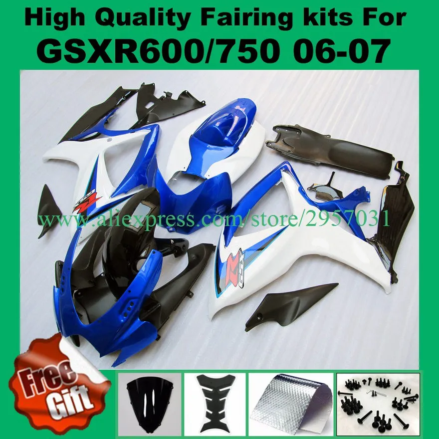 9gifts Fairing kit for SUZUKI GSXR600 GSXR750 2006 2007 K6 K7 GSX-R600 GSX-R750 06 07 blue white black fairings #5287LCJ
9gifts Fairing kit for SUZUKI GSXR600 GSXR750 2006 2007 K6 K7 GSX-R600 GSX-R750 06 07 blue white black fairings #5287LCJ