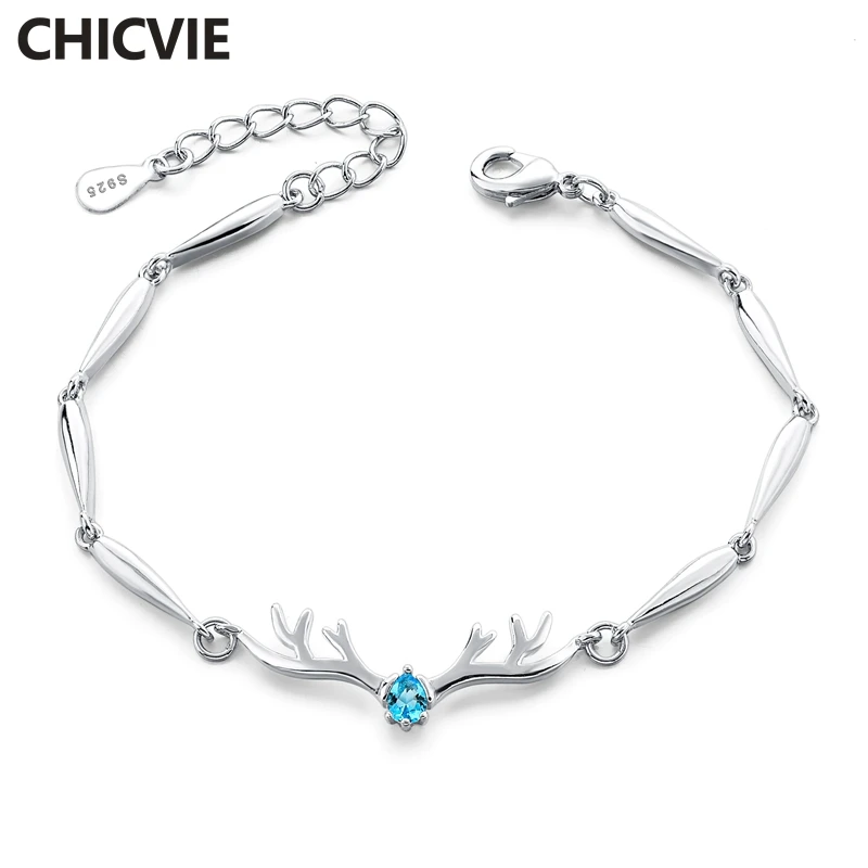 CHICVIE S925 Crystal Deer Elk Antlers Bracelets&Bangles For Women Charm Snap Button Jewelry Making Silver Bracelets SBR190138
CHICVIE S925 Crystal Deer Elk Antlers Bracelets&Bangles For Women Charm Snap Button Jewelry Making Silver Bracelets SBR190138