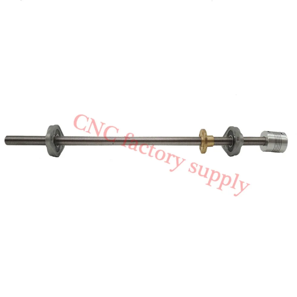 3D Printer T8-400 Stainless Steel Lead Screw Set with KFL08 With Shaft Coupling Dia 8MM Pitch 1mm Lead 1mm Length 400mm
3D Printer T8-400 Stainless Steel Lead Screw Set with KFL08 With Shaft Coupling Dia 8MM Pitch 1mm Lead 1mm Length 400mm