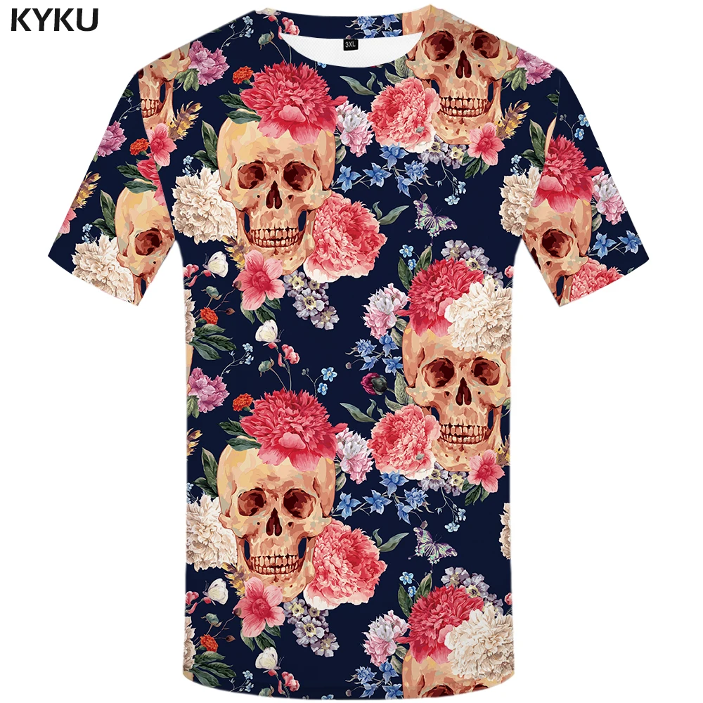 KYKU Brand Skull T shirt Skeleton T-shirts flower Tshirt funny 3d t-shirt men hip hop mens clothing china Skull head 2017 Tops
KYKU Brand Skull T shirt Skeleton T-shirts flower Tshirt funny 3d t-shirt men hip hop mens clothing china Skull head 2017 Tops