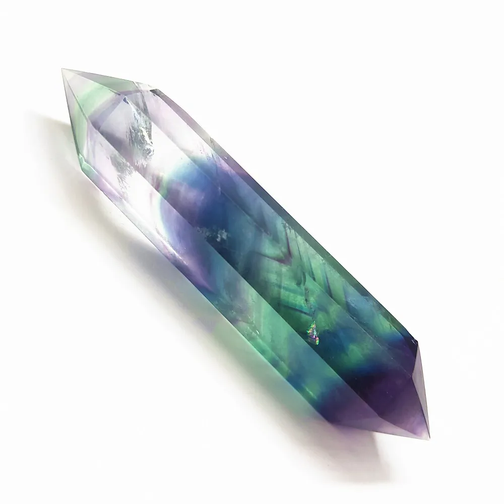 60g crystal points beautiful Double Arrow natural green and purple flourite quartz wand point healing
60g crystal points beautiful Double Arrow natural green and purple flourite quartz wand point healing