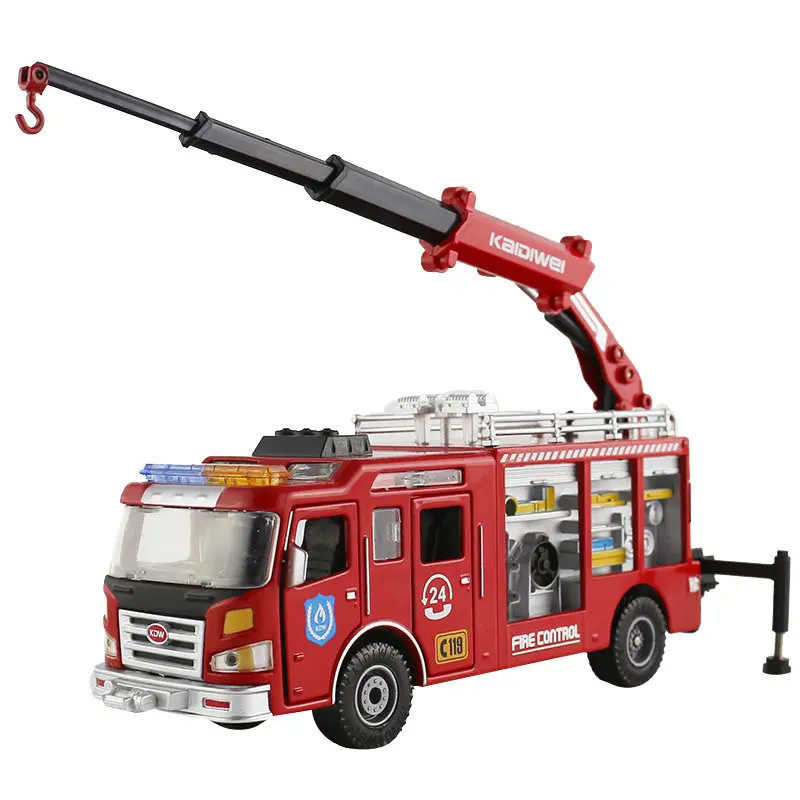 Инженерная машина из сплава 1:50 24-часовая спасательная пожарная модель