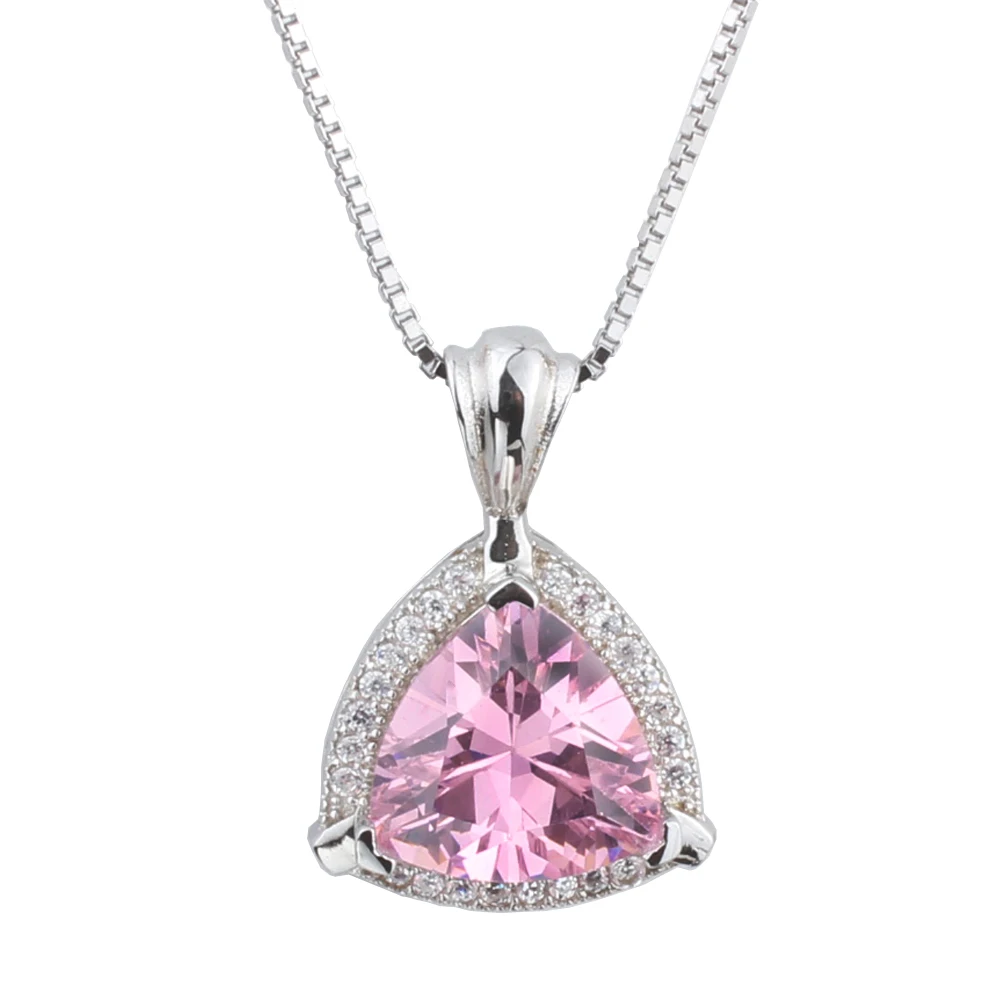 Women Pendant Necklace 925 Sterling Silver Charm 18 Inches Box Chain 10mm Triangle CZ P049
Women Pendant Necklace 925 Sterling Silver Charm 18 Inches Box Chain 10mm Triangle CZ P049