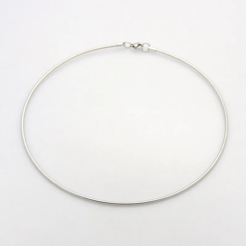 

6 strands/lot 17.7"(45cm) 304 Stainless Steel Snake Chain Choker Necklaces Jewelry Finding Accessories with Lobster Claw Clasps