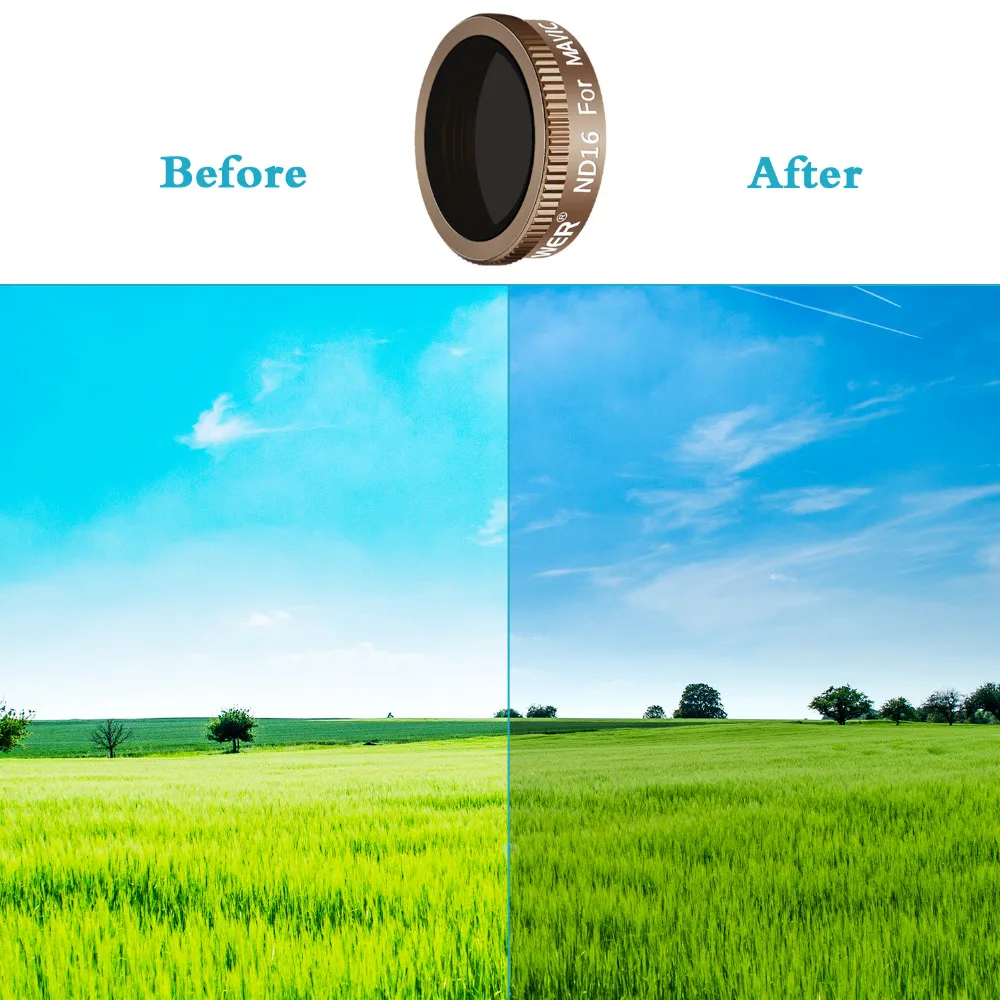 Neewer 3 Pieces Pro Neutral Density Filter Kit for DJI Mavic Air Drone Quadcopter Includes: ND4/ND8/ND16 Filters (Gold)
Neewer 3 Pieces Pro Neutral Density Filter Kit for DJI Mavic Air Drone Quadcopter Includes: ND4/ND8/ND16 Filters (Gold)