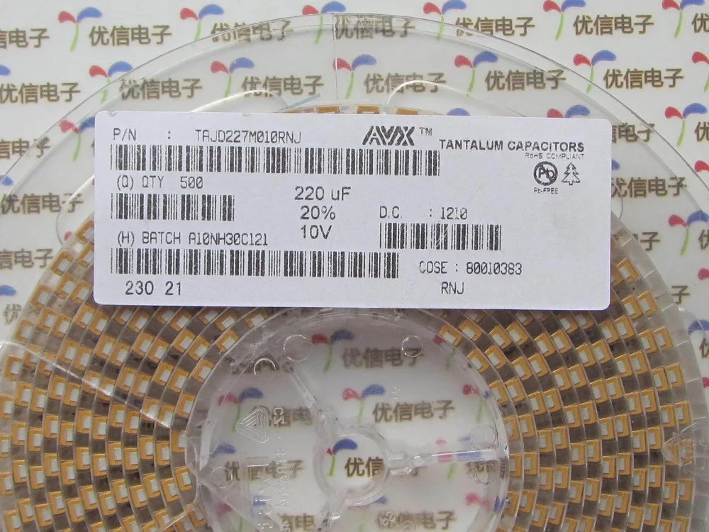 Free ship with track 20pcs/lot High Quality 7343 SMD tantalum capacitor 220UF 7343 10V 220UF D type tantalum capacitor 10V
Free ship with track 20pcs/lot High Quality 7343 SMD tantalum capacitor 220UF 7343 10V 220UF D type tantalum capacitor 10V