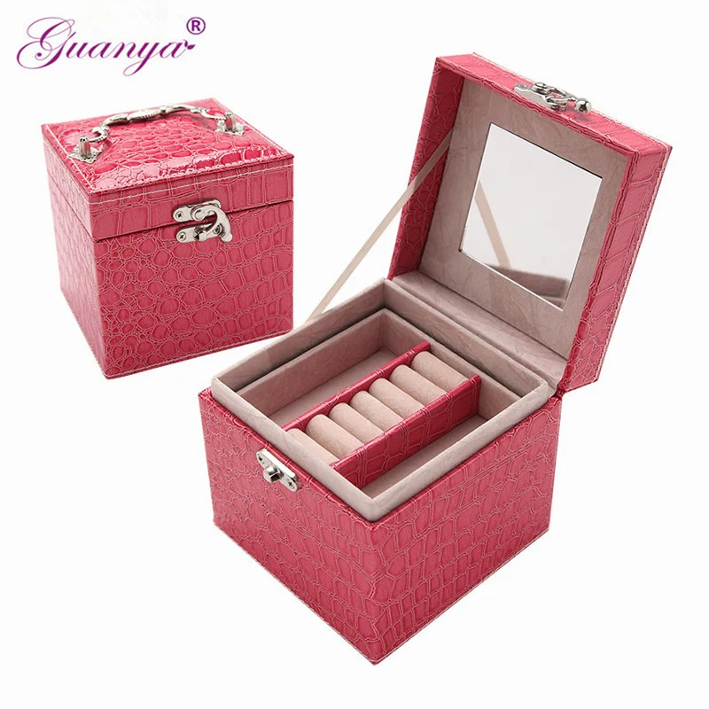guanya Jewelry Box Organizer PU Leather Three Layers with Mirror jewelry Display Holder Drop Shipping
guanya Jewelry Box Organizer PU Leather Three Layers with Mirror jewelry Display Holder Drop Shipping