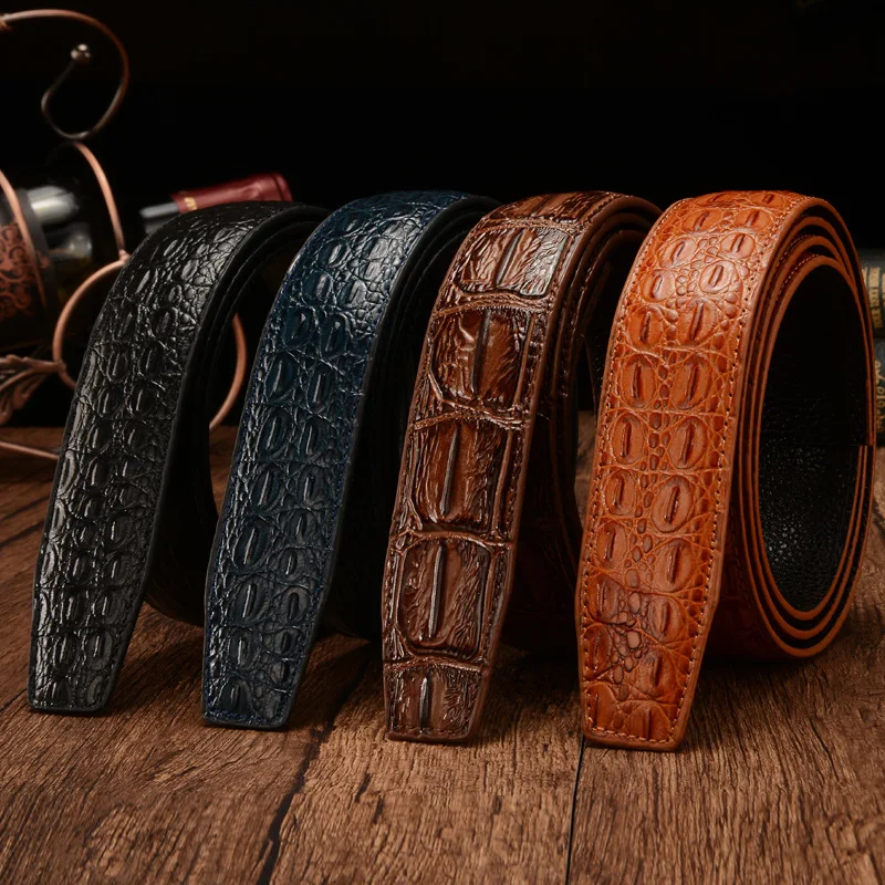 Designer Belts Men High Quality Genuine Leather crocodile grain Strap Luxury No Buckle Business Automatic Belt Ceinture Homme
Designer Belts Men High Quality Genuine Leather crocodile grain Strap Luxury No Buckle Business Automatic Belt Ceinture Homme