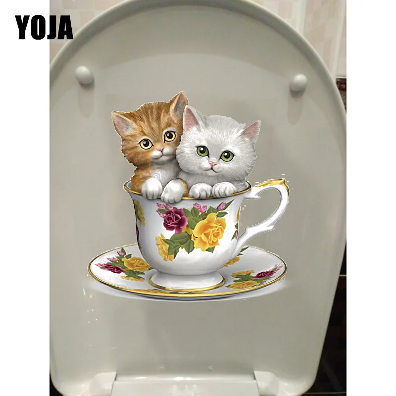 YOJA 19.8*20.6CM Two Cute Tea Cup Cats Childern Room Decor Wall Decal Bathroom Toilet Sticker T1-0177
YOJA 19.8*20.6CM Two Cute Tea Cup Cats Childern Room Decor Wall Decal Bathroom Toilet Sticker T1-0177