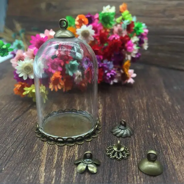 5sets/lot 38*25mm bell glass globe bronze double lace base beads cap set glass vial pendant fashion necklace pendant glass dome
5sets/lot 38*25mm bell glass globe bronze double lace base beads cap set glass vial pendant fashion necklace pendant glass dome