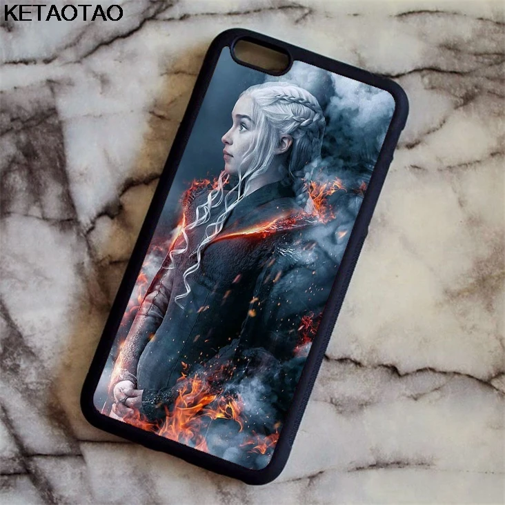 KETAOTAO Game Thrones Daenerys Dragon Jon Snow чехлы для телефонов iPhone 4 5S 6S 7 8 X Samsung чехол Мягкий ТПУ