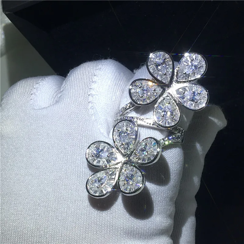 Vecalon Big Flower Ring 925 sterling silver Water Drop 5A Cubic Zirconia Engagement Wedding band rings for women Finger Jewelry
Vecalon Big Flower Ring 925 sterling silver Water Drop 5A Cubic Zirconia Engagement Wedding band rings for women Finger Jewelry