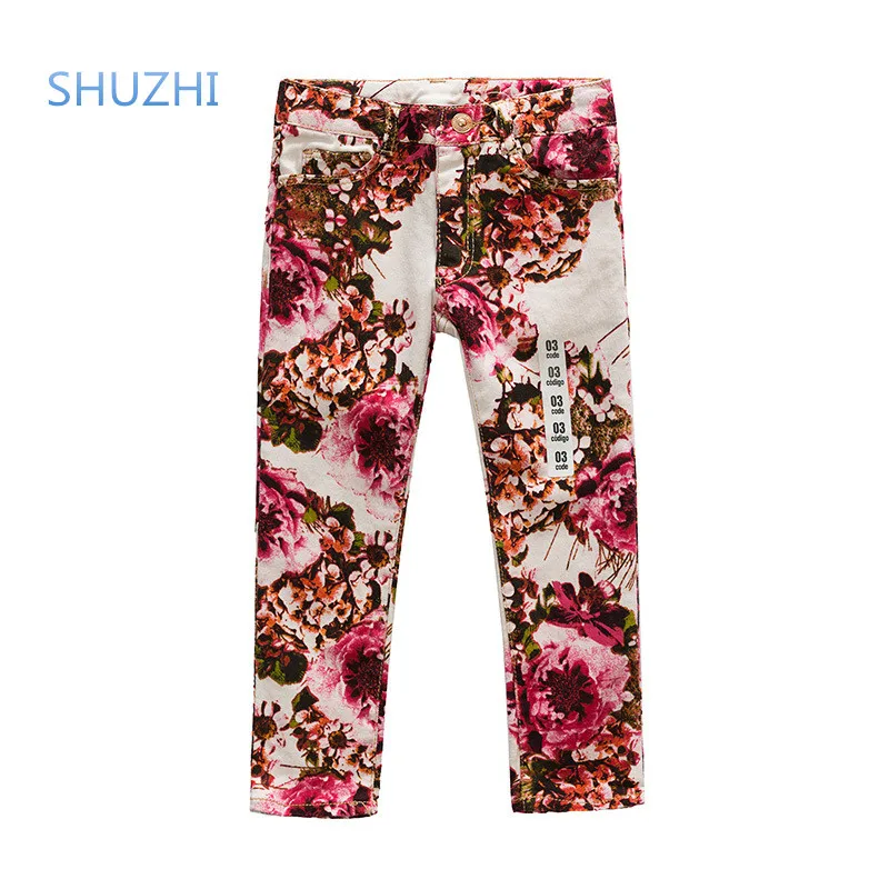 SHUZHI Fashion flowers baby girls jeans kids jeans for girl child denim full length pants for girl 2-8 years
SHUZHI Fashion flowers baby girls jeans kids jeans for girl child denim full length pants for girl 2-8 years