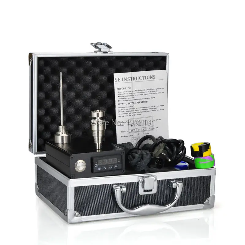 Dab e nail kit Aluminum Case titanium nail for glass bongs heating coil electric nail 10mm 16mm 20mm Jars free ship in stock
Dab e nail kit Aluminum Case titanium nail for glass bongs heating coil electric nail 10mm 16mm 20mm Jars free ship in stock