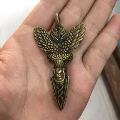Pure copper golden wings, magic devil pestle pendant anti evil body Tibet magic pendant
Pure copper golden wings, magic devil pestle pendant anti evil body Tibet magic pendant