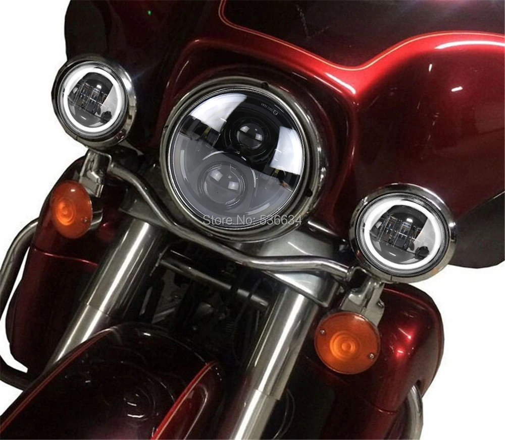7 Inch LED Projector Headlight Hi/Low Matching 4.5 Inch LED Passing Fog Lamps For Motorcycle Heritage Softail
7 Inch LED Projector Headlight Hi/Low Matching 4.5 Inch LED Passing Fog Lamps For Motorcycle Heritage Softail
