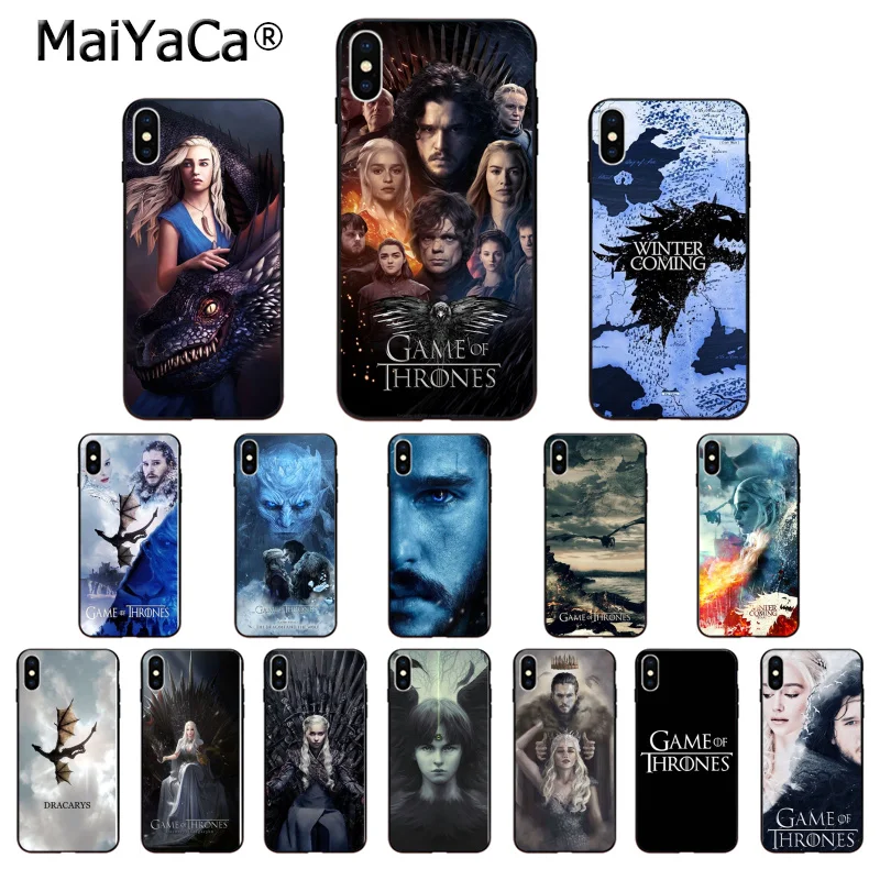 Чехол для телефона MaiYaCa Game of Thrones Jon Snow dragon высокое качество iPhone X XS MAX 6 6s 7 7plus 8 8Plus 5 5S