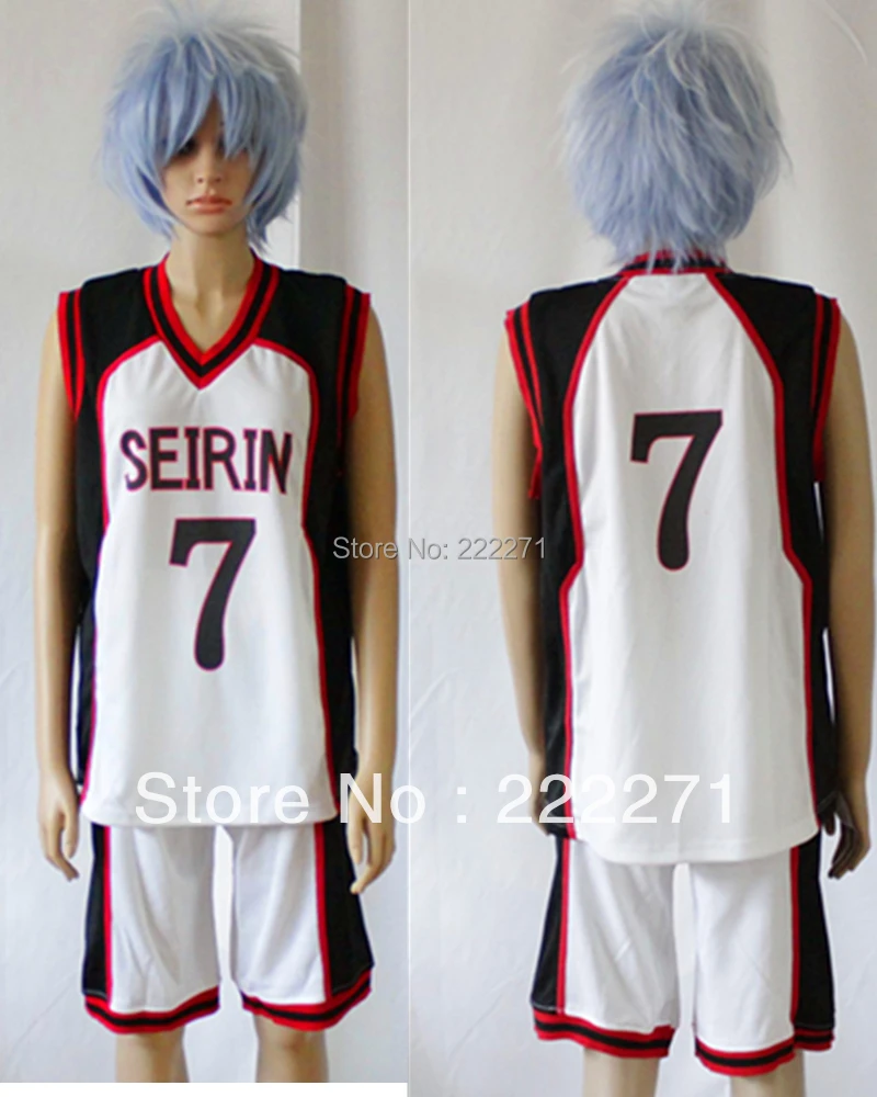 Kuroko no Kiyoshi Teppei костюм для косплея No. 7 Джерси белые + черные вечерние бесплатная