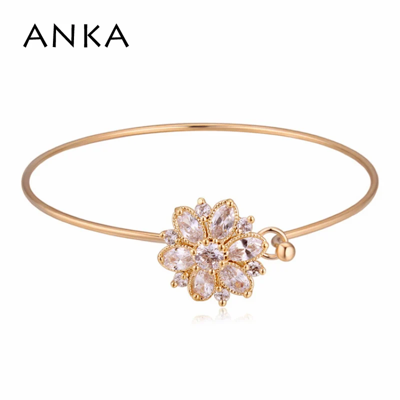 ANKA fashion top zircon flower shape bangle lotus flower charm luxury gold color jewelry bracelet for women wedding gift #20420
ANKA fashion top zircon flower shape bangle lotus flower charm luxury gold color jewelry bracelet for women wedding gift #20420