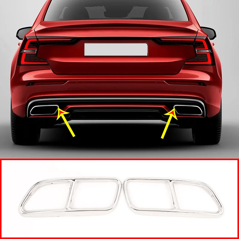 2pcs Chrome Stainless Steel Tail Exhaust Cover Trim For Volvo S60 V60 2014-2019 Accessories
2pcs Chrome Stainless Steel Tail Exhaust Cover Trim For Volvo S60 V60 2014-2019 Accessories