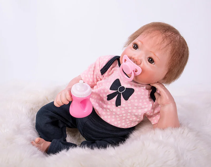 50cm Silicone Reborn Baby pink Doll kids Playmate Gift For Girls 20 Inch Baby Alive Soft Toys For Bouquets Doll Bebe Reborn
50cm Silicone Reborn Baby pink Doll kids Playmate Gift For Girls 20 Inch Baby Alive Soft Toys For Bouquets Doll Bebe Reborn