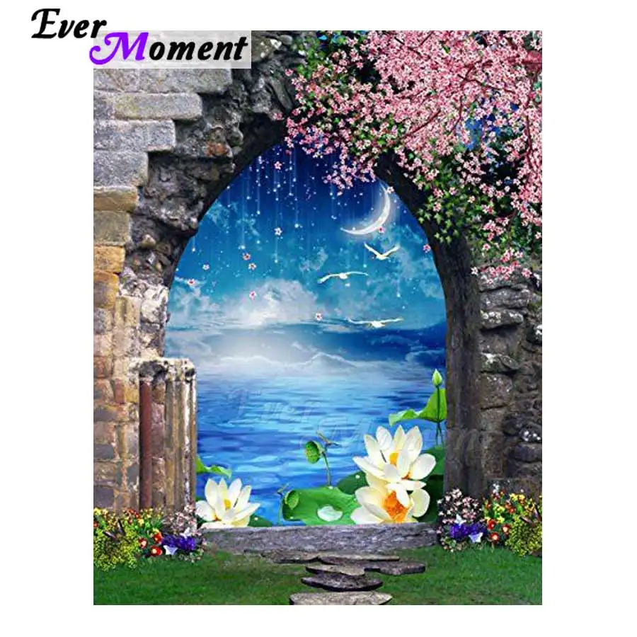 Ever Moment Алмазная картина Красивый мир за пределами пещеры украшение для дома