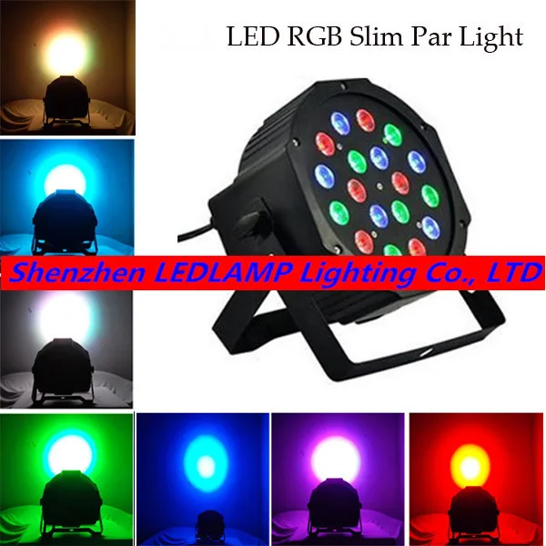 Светодиодный сцсветильник RGB-проектор 18*3 Вт с вилкой для ЕС/США | Освещение