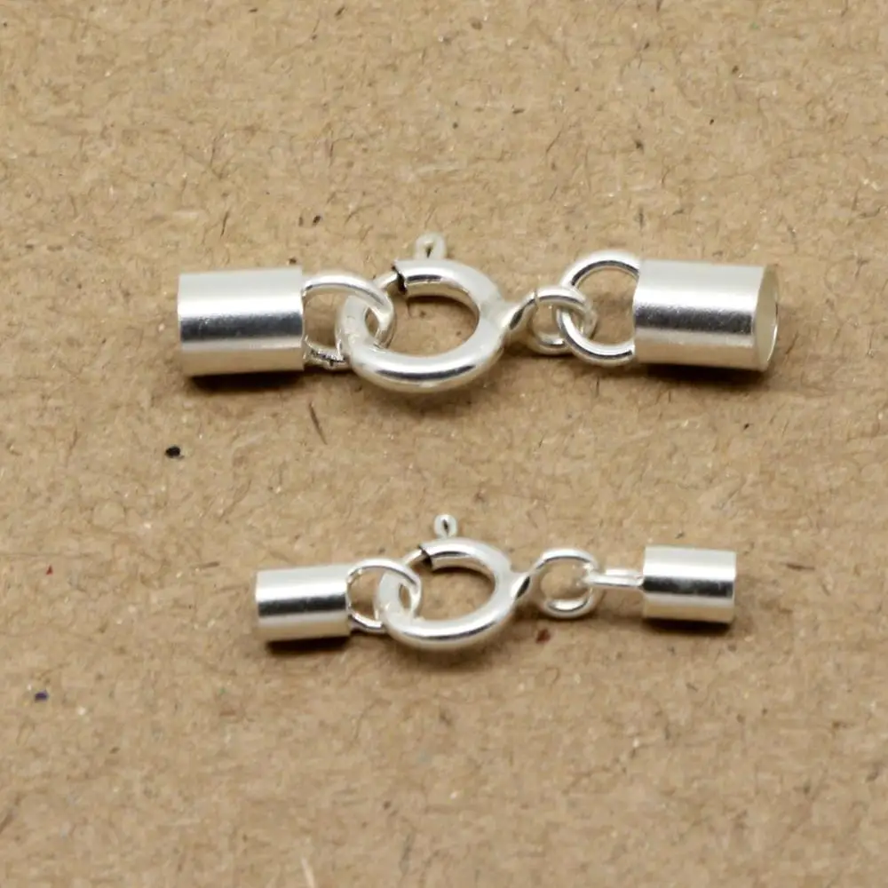 Real silver925 leather cord pipe connectors round spring clasps jewelry findings components diy accessories for jewelry
Real silver925 leather cord pipe connectors round spring clasps jewelry findings components diy accessories for jewelry