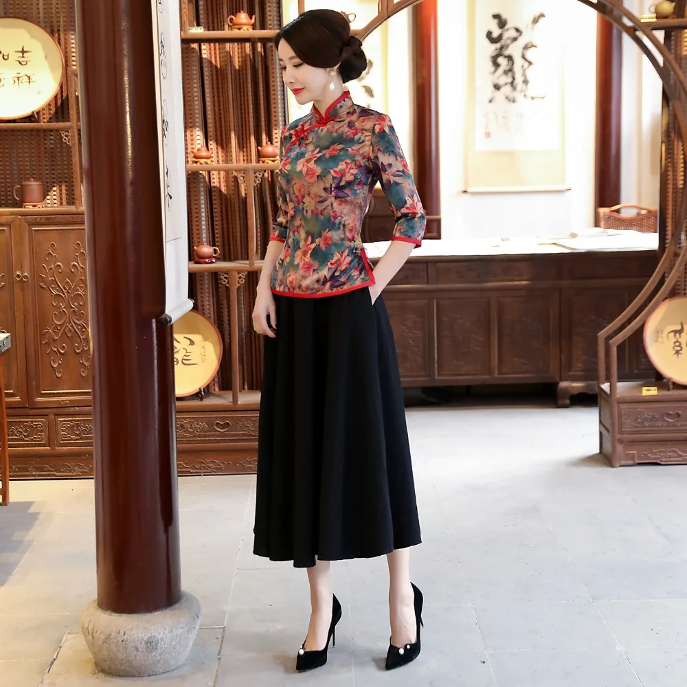 New Arrival Chinese Tradition Women's Blouse Rayon Shirt Tops Print Floral Handmade Button Clothing Plus Size S M L XL XXL 3XL
New Arrival Chinese Tradition Women's Blouse Rayon Shirt Tops Print Floral Handmade Button Clothing Plus Size S M L XL XXL 3XL