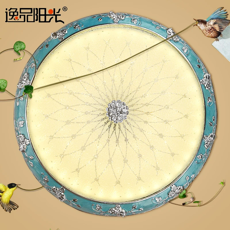 European Baroque Pastoral Ceiling Light Tiffany Round Glass Lampshade lamparas de techo abajur
European Baroque Pastoral Ceiling Light Tiffany Round Glass Lampshade lamparas de techo abajur