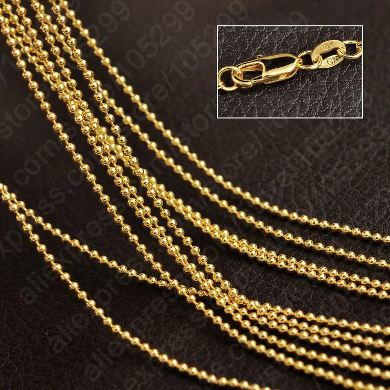 Stylish Jewelry Finding Handmade Accessories 5PCS 18 Inches18K Gold Filled Beads Ball Necklace Chains Necklaces
Stylish Jewelry Finding Handmade Accessories 5PCS 18 Inches18K Gold Filled Beads Ball Necklace Chains Necklaces