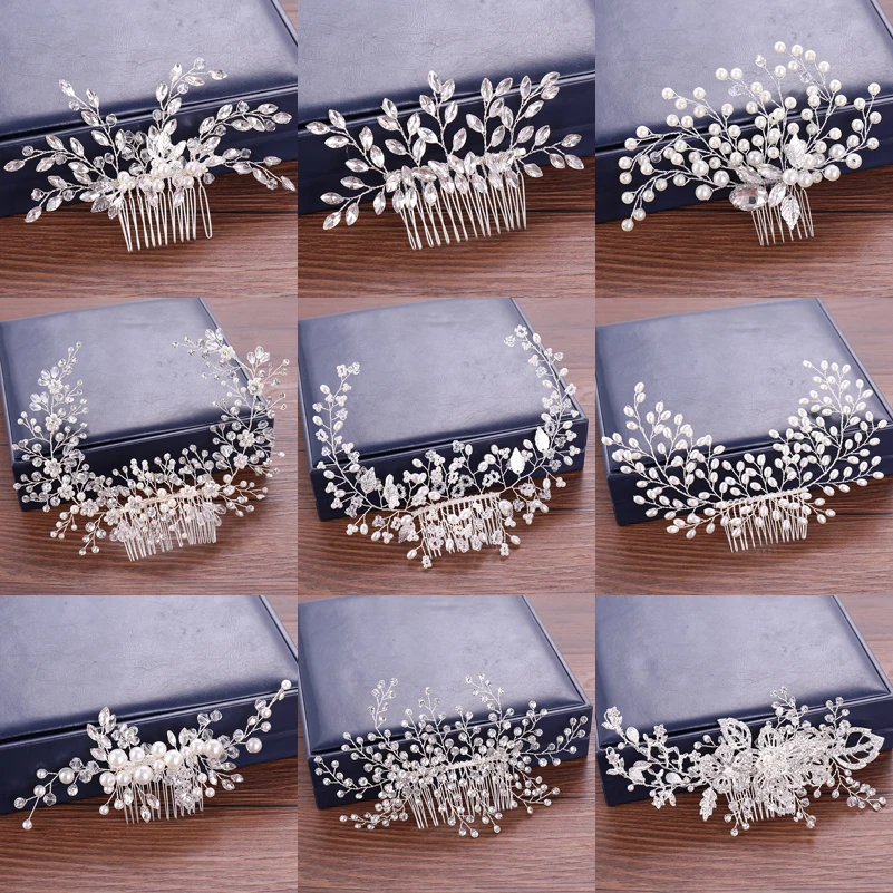 Wedding Hair Accessories Hair Combs Pearl Bridal's Tiaras Rhinestone Women Accessories Floral and Pearl Hair Comb Head Ornaments
Wedding Hair Accessories Hair Combs Pearl Bridal's Tiaras Rhinestone Women Accessories Floral and Pearl Hair Comb Head Ornaments