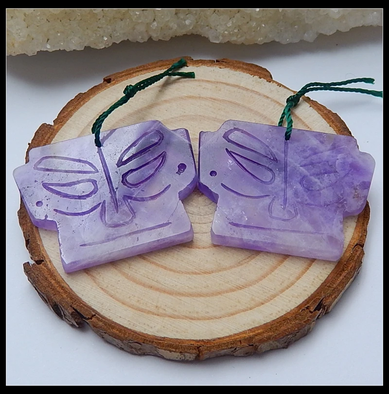 Wholesales 1Pairs Natural Stone Amethyst Handmade Purple Color Fashion Earring Bead 34x26x4mm 14.6g
Wholesales 1Pairs Natural Stone Amethyst Handmade Purple Color Fashion Earring Bead 34x26x4mm 14.6g