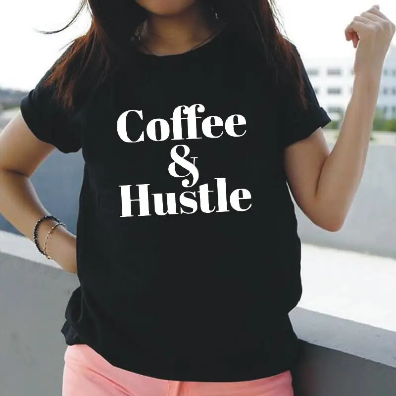 Fashion Women Tshirt Coffee & Hustle Letter Print T Shirt Women Tops Short Sleeve Shirt Tee Shirt Femme Hipster Camiseta Mujer
Fashion Women Tshirt Coffee & Hustle Letter Print T Shirt Women Tops Short Sleeve Shirt Tee Shirt Femme Hipster Camiseta Mujer