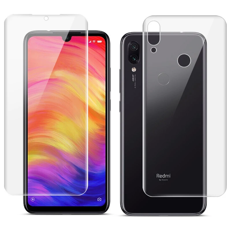 CCDZ Front Back Ultra-thin Clear Full Cover Soft Hydrogel Film For Xiaomi Redmi Note 7 Screen Protector Protective | Мобильные