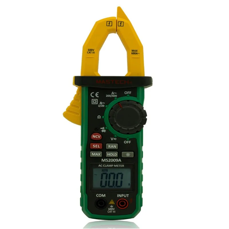MASTECH AC 600A автоматический цифровой зажим с бесконтактным детектором напряжения MS2009A
MASTECH AC 600A автоматический цифровой зажим с бесконтактным детектором напряжения MS2009A