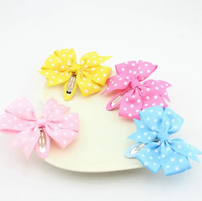 300pcs/lot Korea Design New Ribbon Polka Dot Hair Pins Baby Girl Headbands Children Hair Bow Hair snap clips Kids Hairband
300pcs/lot Korea Design New Ribbon Polka Dot Hair Pins Baby Girl Headbands Children Hair Bow Hair snap clips Kids Hairband