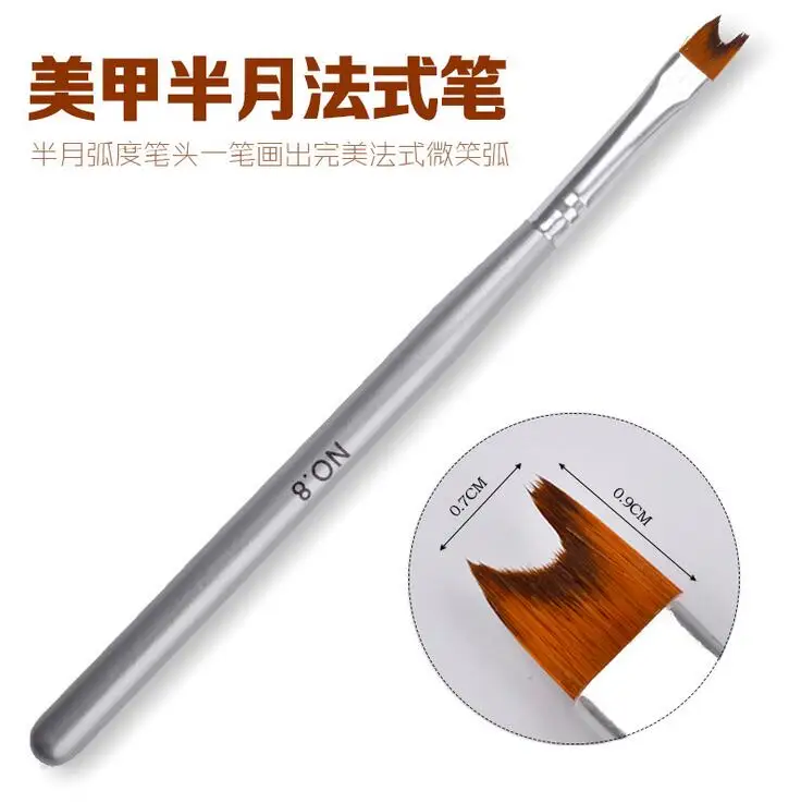 Hot Selling 1 Pc French Manicure Nail Brush Half Moon Drawing Pen Silver Acrylic Nail Art Design Tools
Hot Selling 1 Pc French Manicure Nail Brush Half Moon Drawing Pen Silver Acrylic Nail Art Design Tools