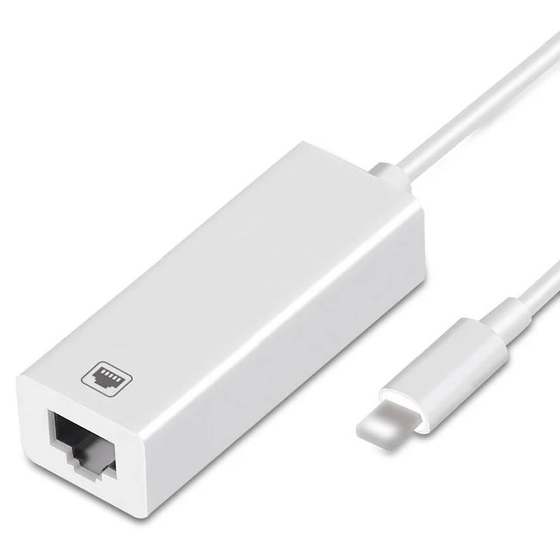100 Мбит/с сетевой кабель адаптер для Lightning к RJ45 Ethernet LAN проводной зарубежный