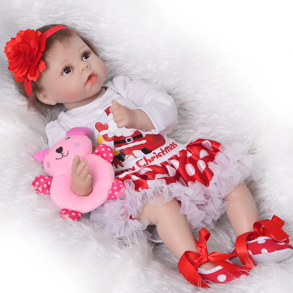 Bebe Doll reborn 22inch 55cm soft silicone reborn baby girl dolls for child birthday gift realista bonecas newborn doll
Bebe Doll reborn 22inch 55cm soft silicone reborn baby girl dolls for child birthday gift realista bonecas newborn doll