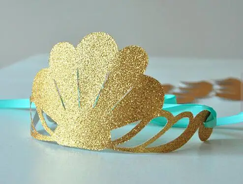 glitter Mermaid Crowns Headbands under the sea birthday hats caps baptism Christening baby shower Decorations with ribbons
glitter Mermaid Crowns Headbands under the sea birthday hats caps baptism Christening baby shower Decorations with ribbons